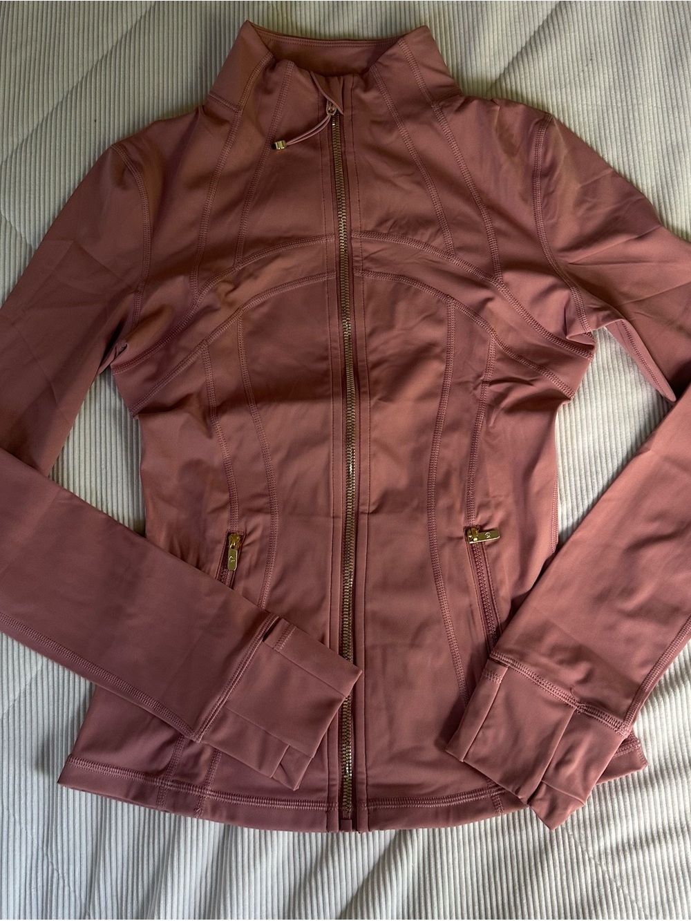 Women's Dusty Rose Lululemon Luon Gold Zip-Up Jacket